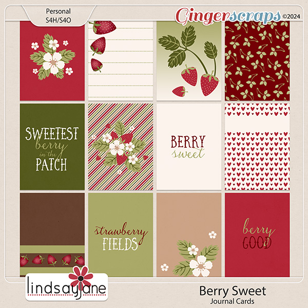 Berry Sweet Journal Cards by Lindsay Jane