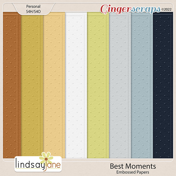 Best Moments Embossed Papers by Lindsay Jane