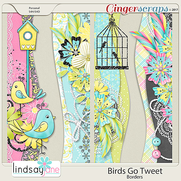 Birds Go Tweet Borders by Lindsay Jane
