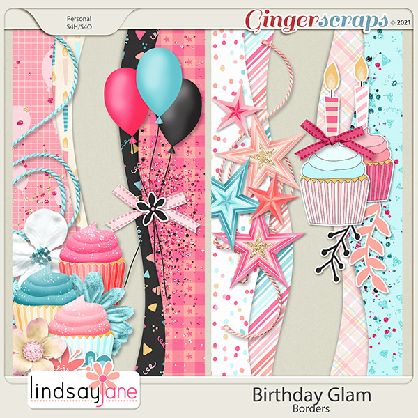 Birthday Glam Borders by Lindsay Jane