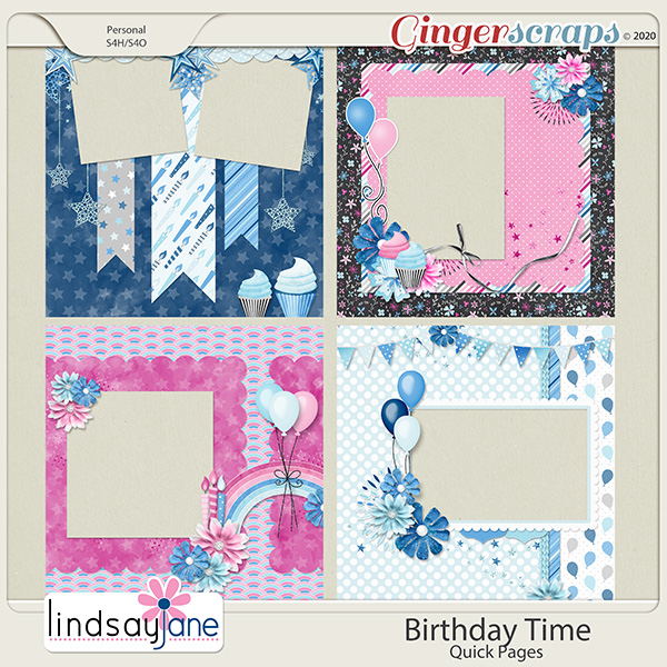 Birthday Time Quick Pages by Lindsay Jane