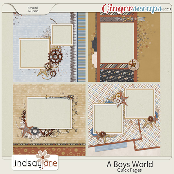 A Boys World Quick Pages by Lindsay Jane