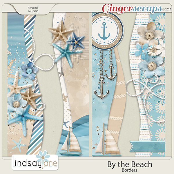 By The Beach Borders by Lindsay Jane