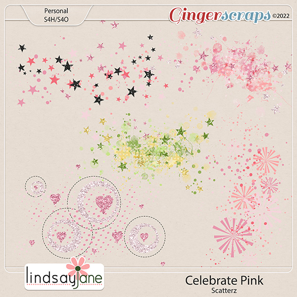 Celebrate Pink Scatterz by Lindsay Jane