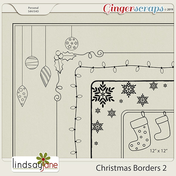 Christmas Borders 2 by Lindsay Jane