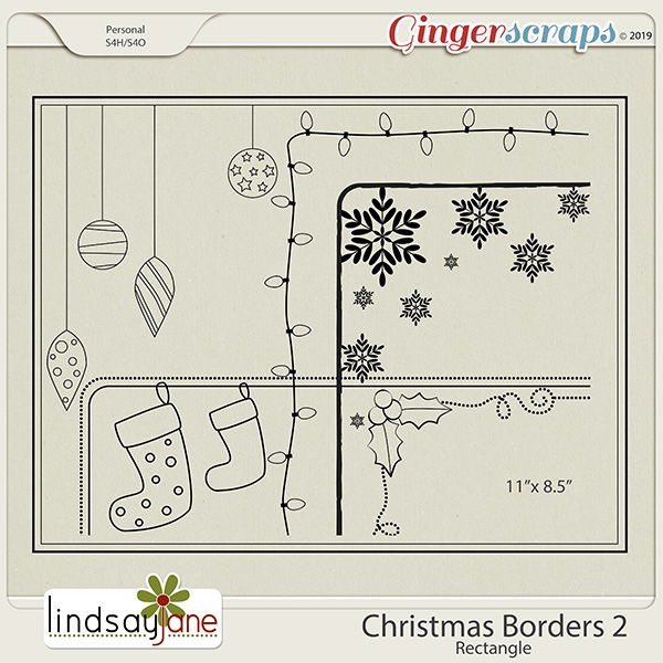 Christmas Borders Rec 2 by Lindsay Jane