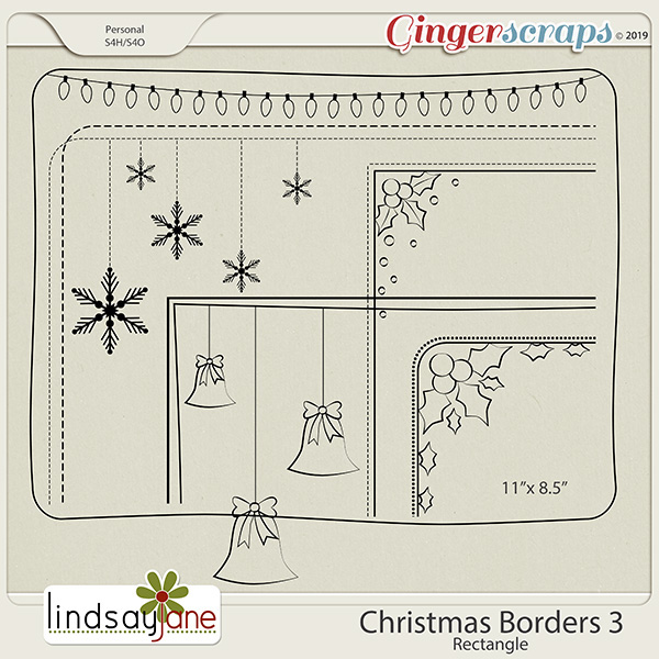 Christmas Borders Rec 3 by Lindsay Jane