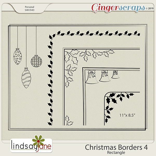 Christmas Borders Rec 4 by Lindsay Jane