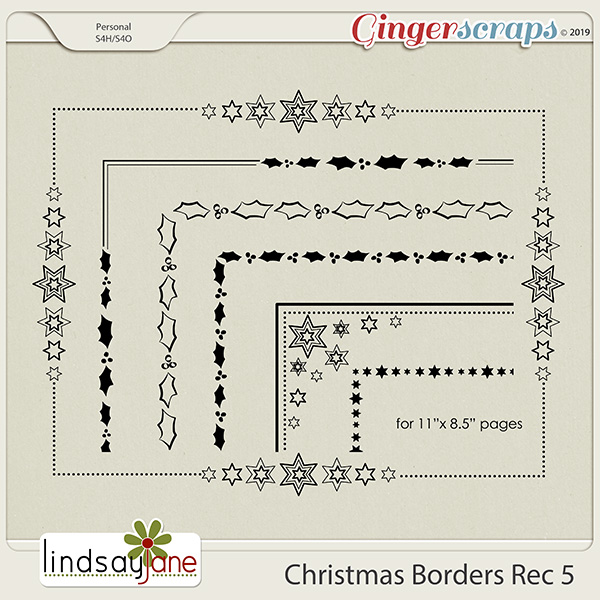 Christmas Borders Rec 5 by Lindsay Jane