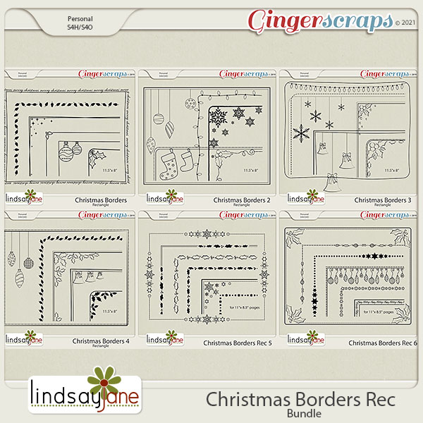 Christmas Borders Rec Bundle by Lindsay Jane