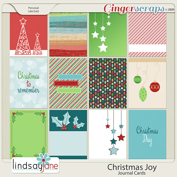 Christmas Joy Journal Cards by Lindsay Jane