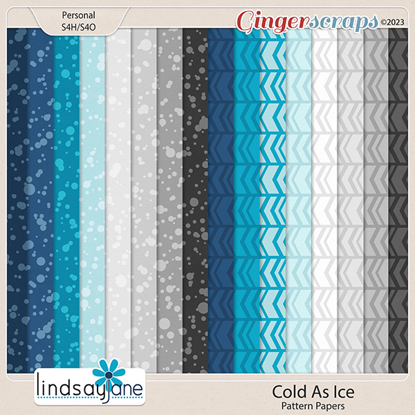 Cold As Ice Pattern Papers by Lindsay Jane