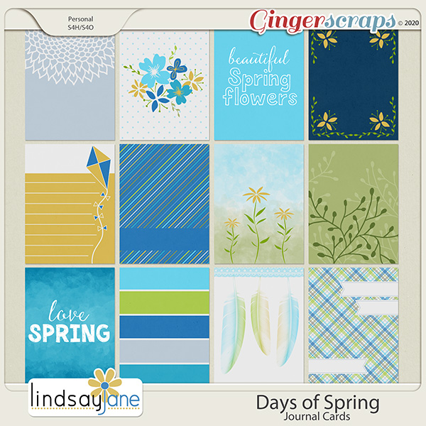 Days of Spring Journal Cards by Lindsay Jane