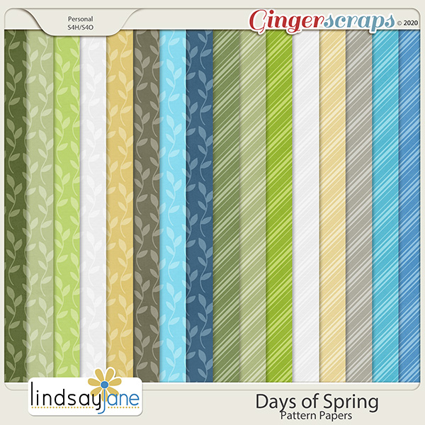 Days of Spring Pattern Papers by Lindsay Jane