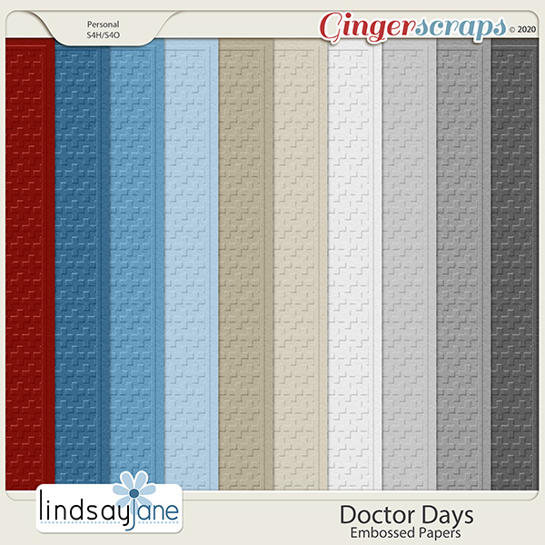 Doctor Days Embossed Papers by Lindsay Jane