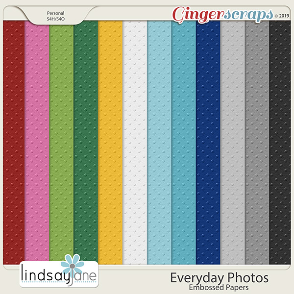 Everyday Photos Embossed Papers by Lindsay Jane