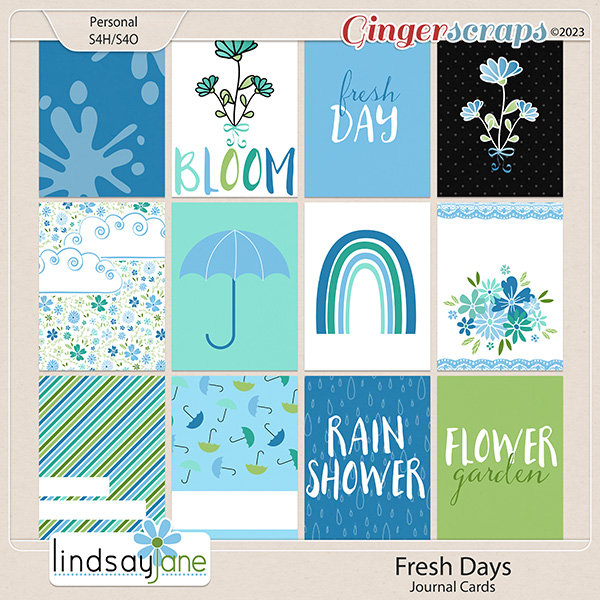 Fresh Days Journal Cards by Lindsay Jane