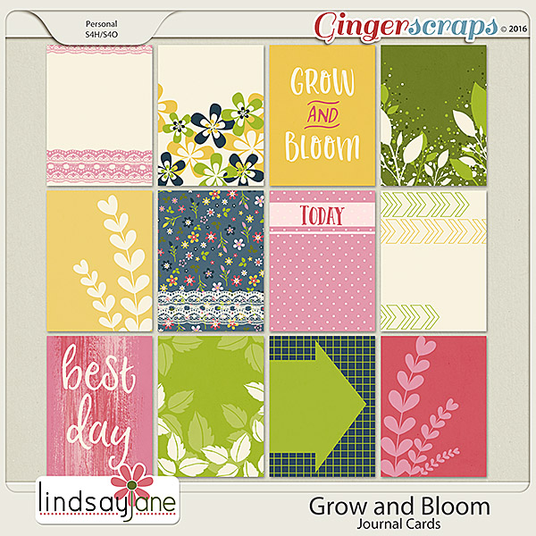 Grow and Bloom Journal Cards by Lindsay Jane