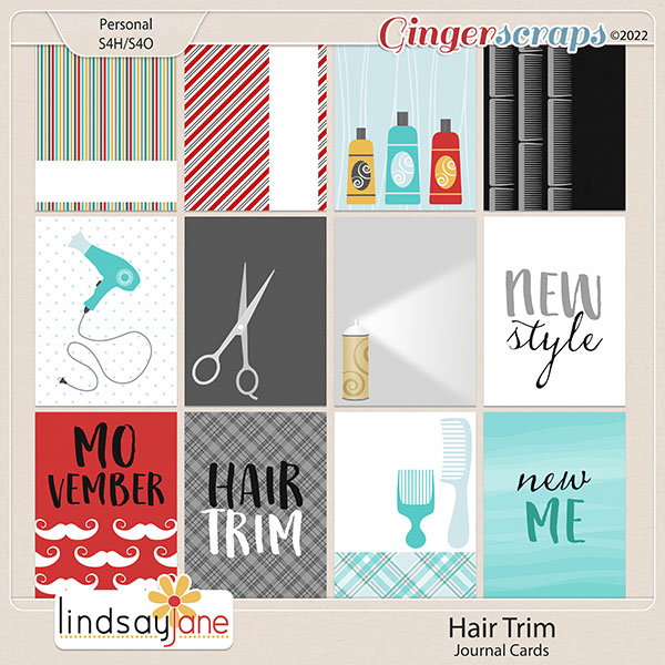 Hair Trim Journal Cards by Lindsay Jane