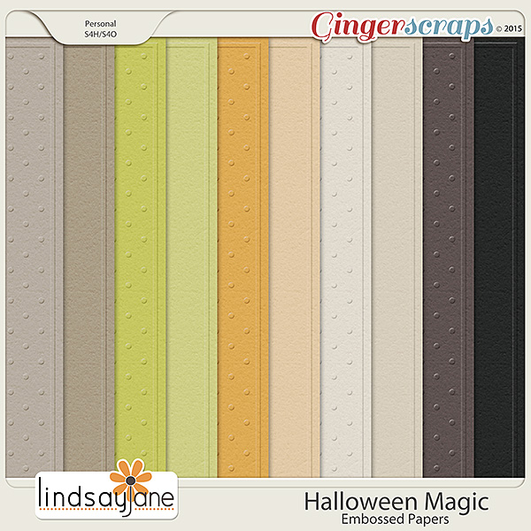 Halloween Magic Embossed Papers by Lindsay Jane