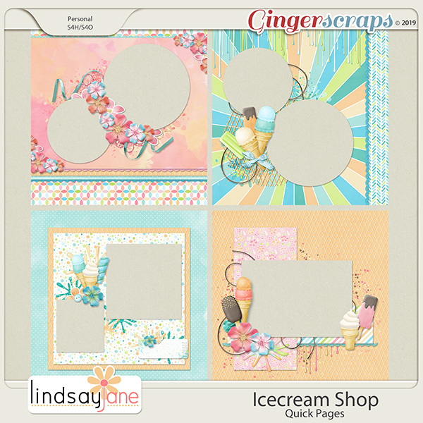 Icecream Shop Quick Pages by Lindsay Jane