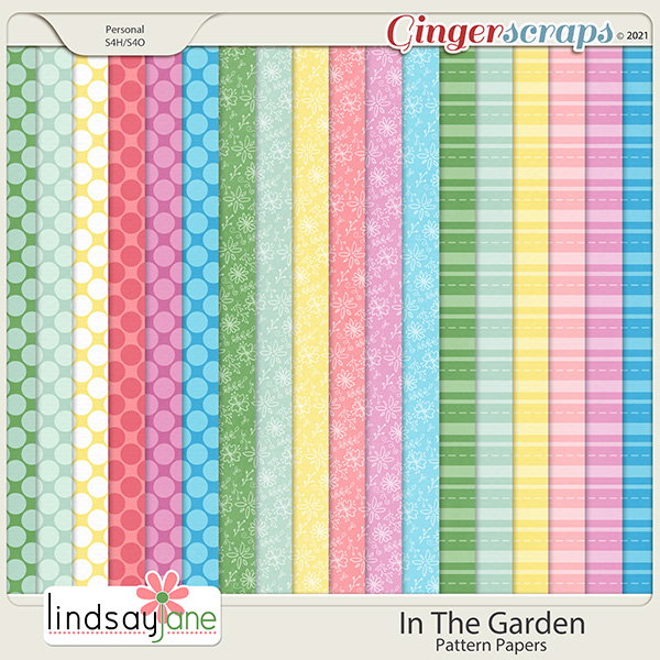 In The Garden Pattern Papers by Lindsay Jane
