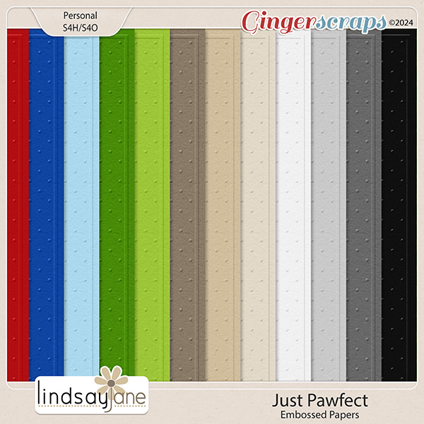 Just Pawfect Embossed Papers by Lindsay Jane