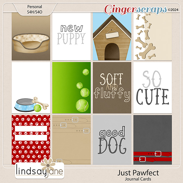 Just Pawfect Journal Cards by Lindsay Jane