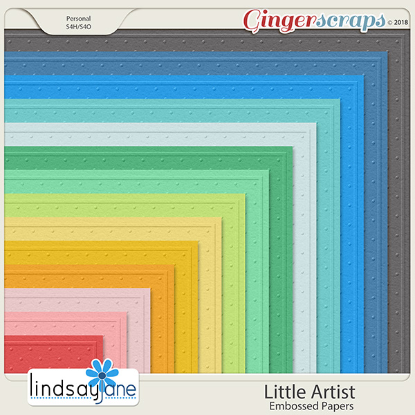 Little Artist Embossed Papers by Lindsay Jane