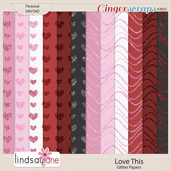 Love This Glitter Papers by Lindsay Jane