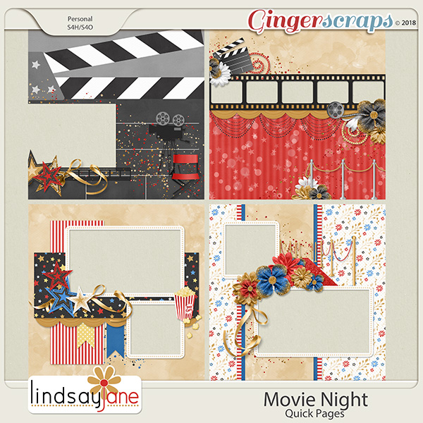 Movie Night Quick Pages by Lindsay Jane