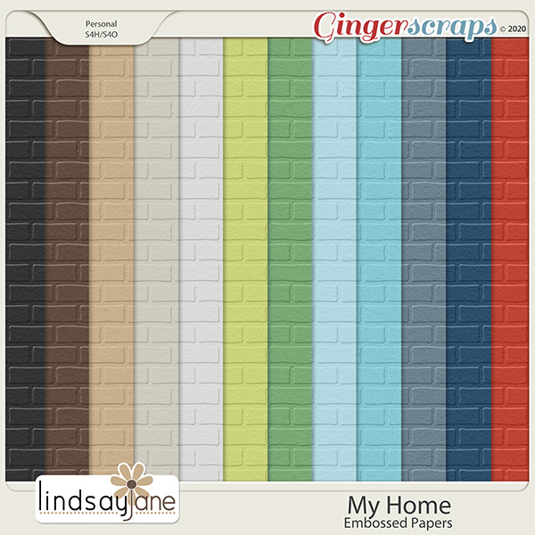 My Home Embossed Papers by Lindsay Jane