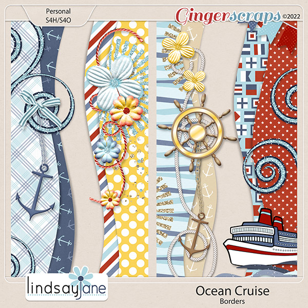 Ocean Cruise Borders by Lindsay Jane