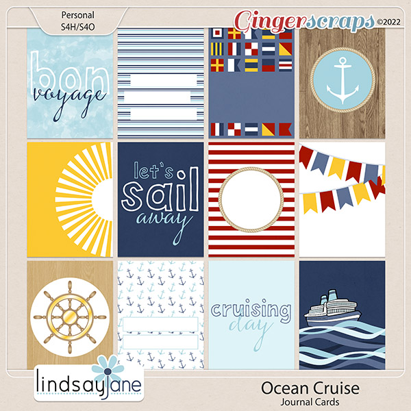 Ocean Cruise Journal Cards by Lindsay Jane