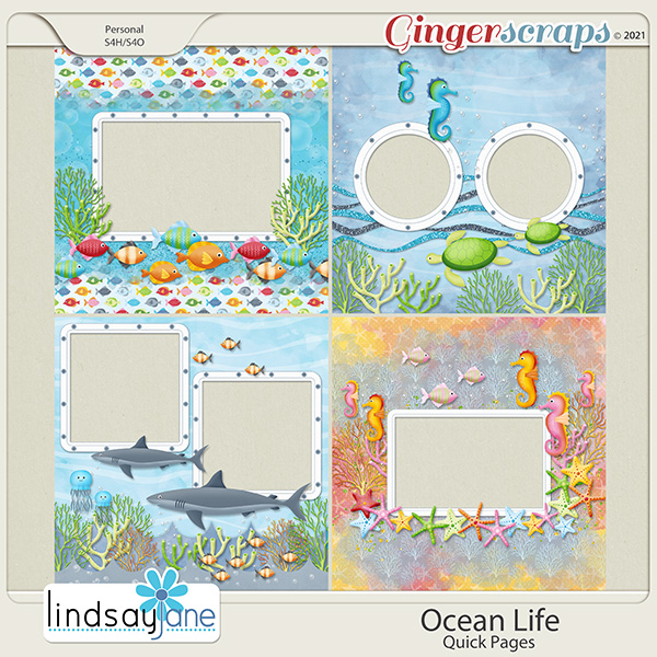 Ocean Life Quick Pages by Lindsay Jane