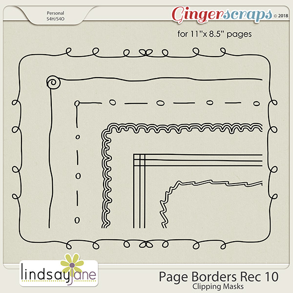 Page Borders Rec 10 by Lindsay Jane