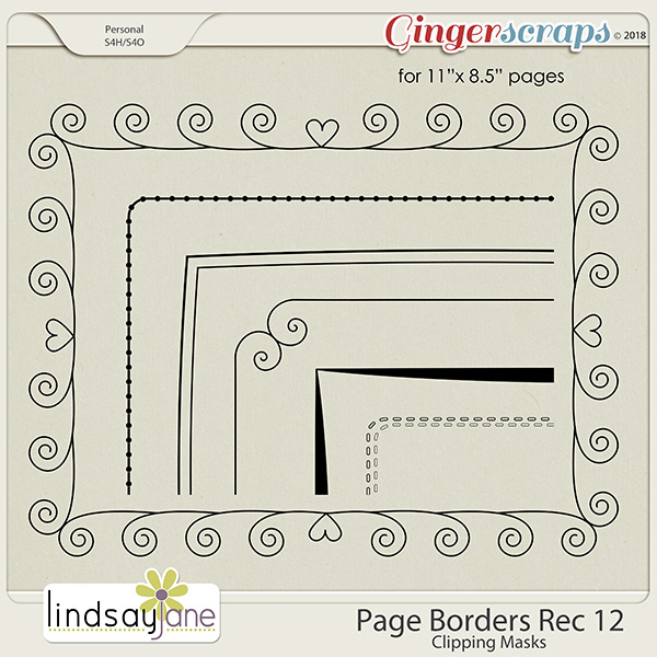 Page Borders Rec 12 by Lindsay Jane