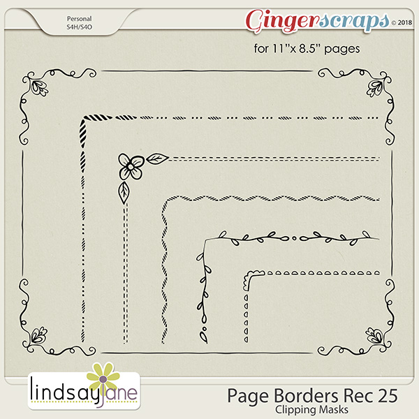 Page Borders Rec 25 by Lindsay Jane