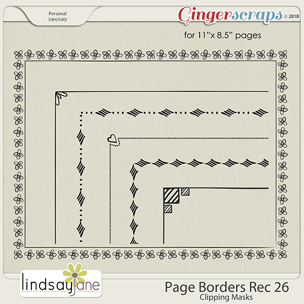 Page Borders Rec 26 by Lindsay Jane