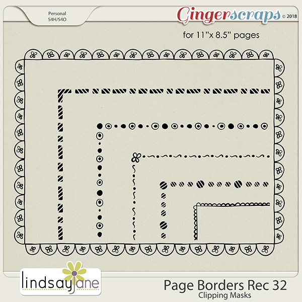 Page Borders Rec 32 by Lindsay Jane