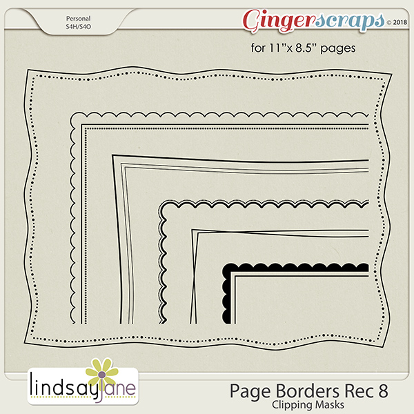 Page Borders Rec 8 by Lindsay Jane