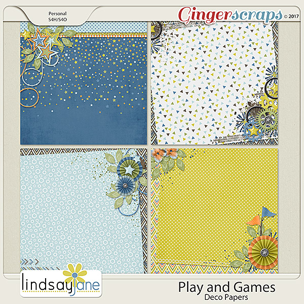 Play and Games Deco Papers by Lindsay Jane