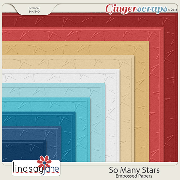 So Many Stars Embossed Papers by Lindsay Jane