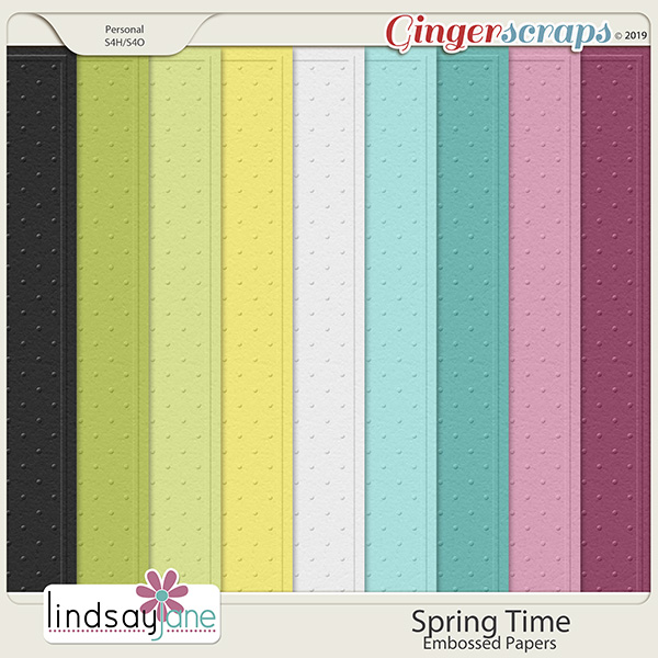 Spring Time Embossed Papers by Lindsay Jane