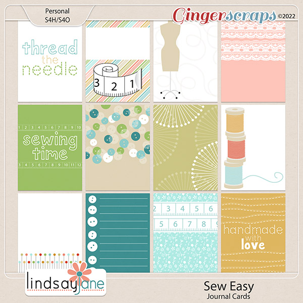 Sew Easy Journal Cards by Lindsay Jane