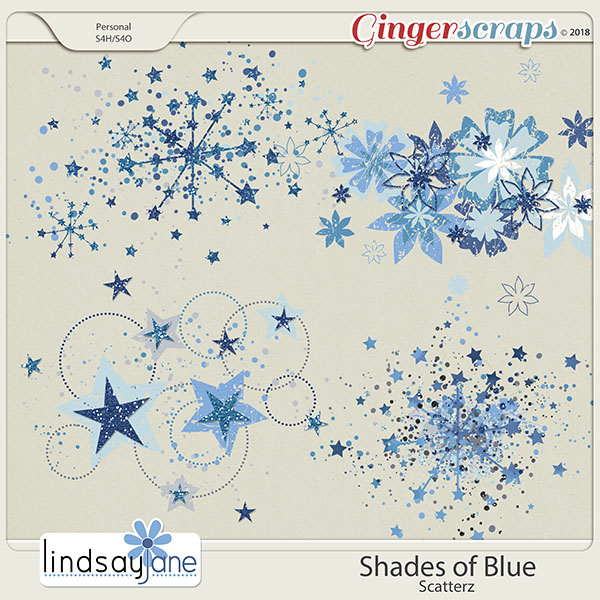 Shades of Blue Scatterz by Lindsay Jane