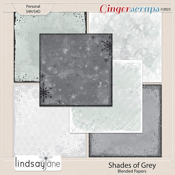 Shades of Grey Blended Papers by Lindsay Jane