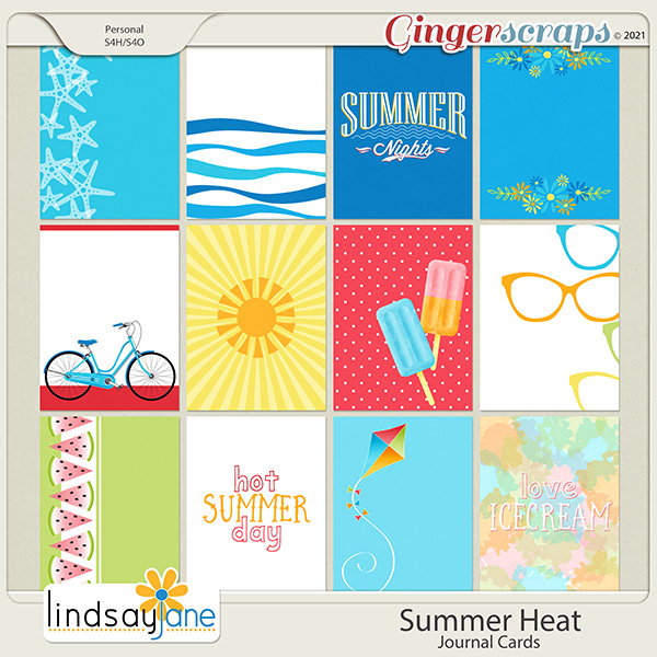 Summer Heat Journal Cards by Lindsay Jane