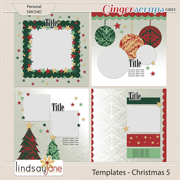 Templates - Christmas 5 by Lindsay Jane