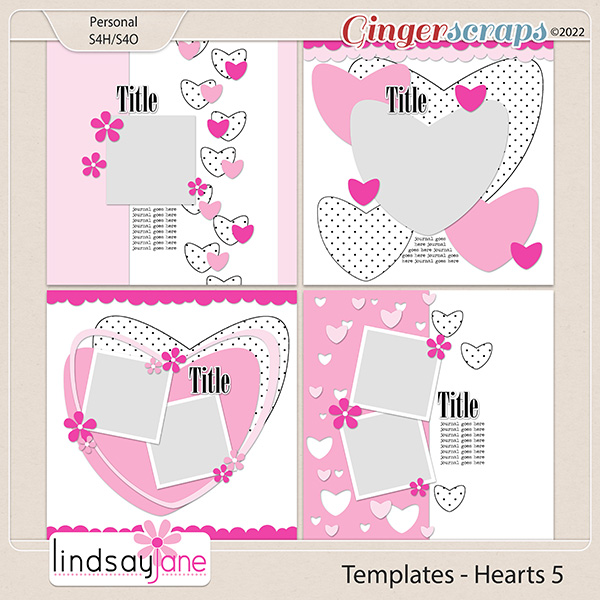 Templates - Hearts 5 by Lindsay Jane